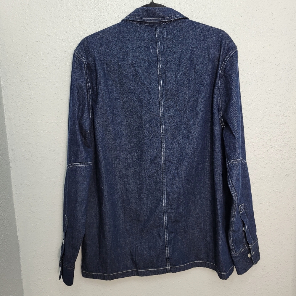 Madewell Straight-Hem Work Shirt in Japanese Denim NT847 Size M NWOT - Picture 6 of 9